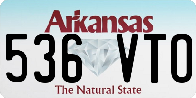 AR license plate 536VTO