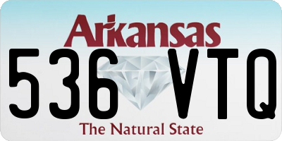 AR license plate 536VTQ