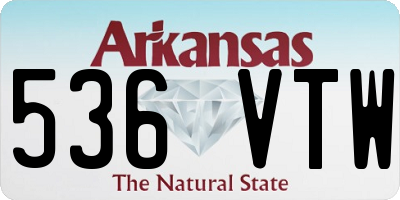 AR license plate 536VTW