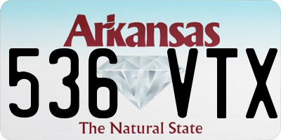 AR license plate 536VTX