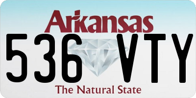 AR license plate 536VTY