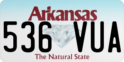 AR license plate 536VUA