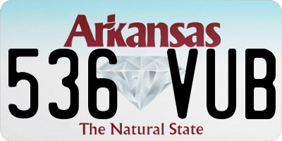 AR license plate 536VUB