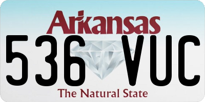 AR license plate 536VUC