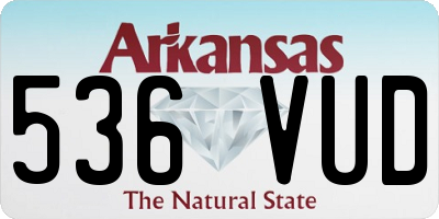 AR license plate 536VUD