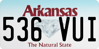 AR license plate 536VUI