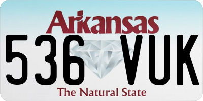 AR license plate 536VUK