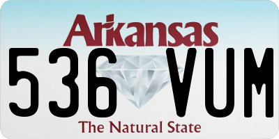 AR license plate 536VUM