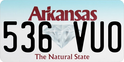 AR license plate 536VUO