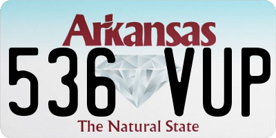 AR license plate 536VUP