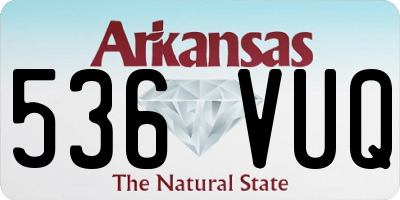 AR license plate 536VUQ