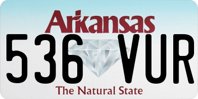 AR license plate 536VUR