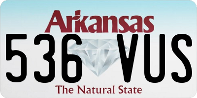 AR license plate 536VUS