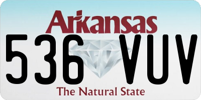 AR license plate 536VUV