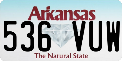 AR license plate 536VUW