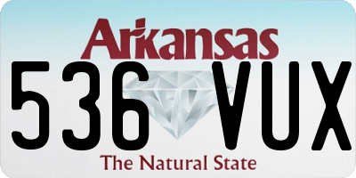 AR license plate 536VUX