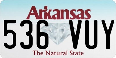 AR license plate 536VUY
