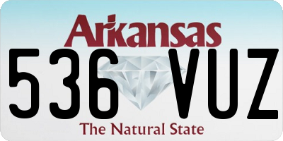 AR license plate 536VUZ