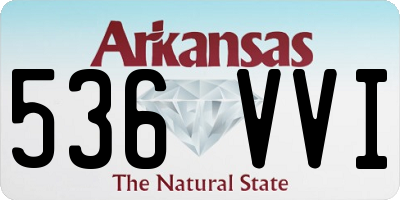 AR license plate 536VVI