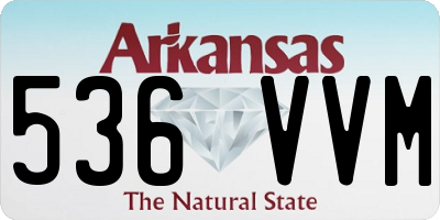 AR license plate 536VVM