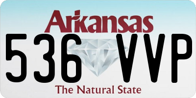 AR license plate 536VVP
