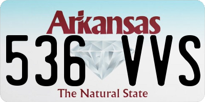 AR license plate 536VVS