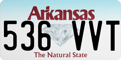 AR license plate 536VVT