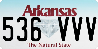 AR license plate 536VVV