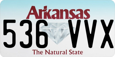 AR license plate 536VVX