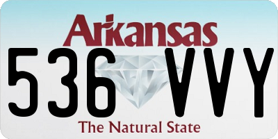AR license plate 536VVY