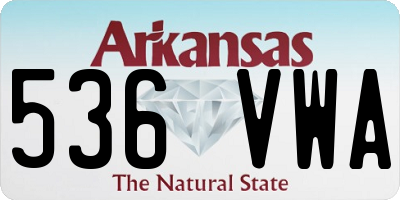 AR license plate 536VWA