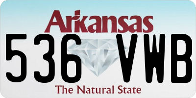 AR license plate 536VWB