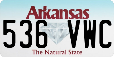 AR license plate 536VWC
