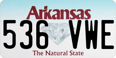 AR license plate 536VWE