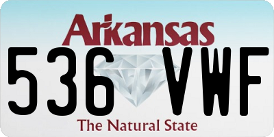 AR license plate 536VWF