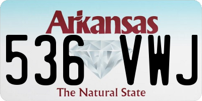 AR license plate 536VWJ