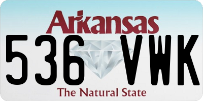AR license plate 536VWK