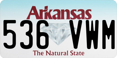 AR license plate 536VWM