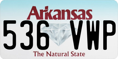 AR license plate 536VWP