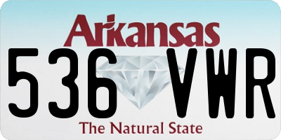 AR license plate 536VWR