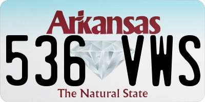 AR license plate 536VWS