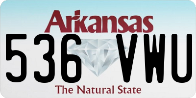AR license plate 536VWU