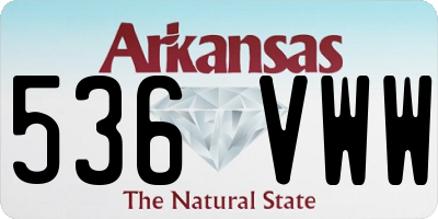AR license plate 536VWW