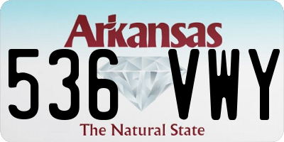AR license plate 536VWY