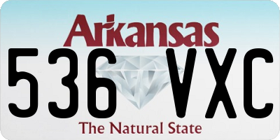 AR license plate 536VXC