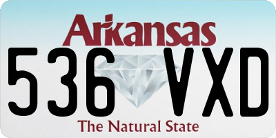 AR license plate 536VXD