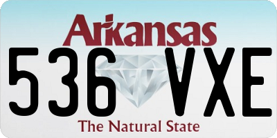 AR license plate 536VXE
