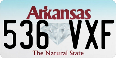 AR license plate 536VXF