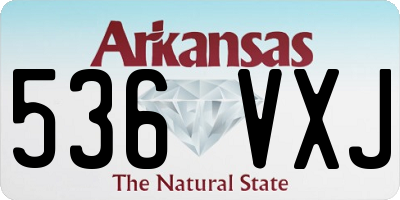 AR license plate 536VXJ