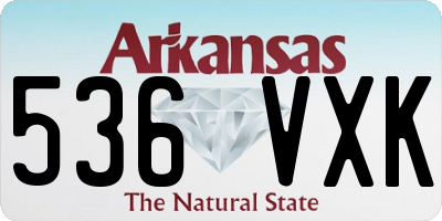 AR license plate 536VXK
